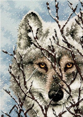 click here to view larger image of Wolf (counted cross stitch kit)