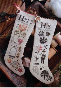 click here to view larger image of His & Hers Thanksgiving Stockings (chart)