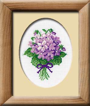 click here to view larger image of Violets (counted cross stitch kit)