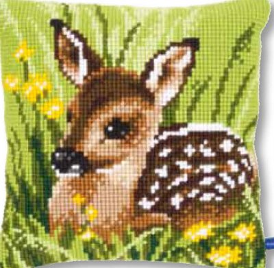 click here to view larger image of Little Deer Cushion (needlepoint)