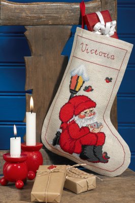 click here to view larger image of Santa Stocking (counted cross stitch kit)