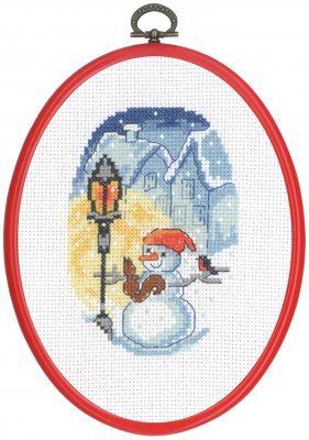 click here to view larger image of Snowman (counted cross stitch kit)