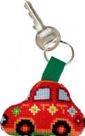 click here to view larger image of Red Fiat Keyring (counted cross stitch kit)