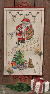 click here to view larger image of Santa Claus Advent Calendar (counted cross stitch kit)