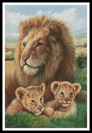 click here to view larger image of Lion And Cubs  (Luis Bargallo) (chart)