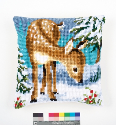 click here to view larger image of Little Deer Cushion (needlepoint)