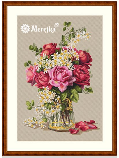 click here to view larger image of Roses (counted cross stitch kit)