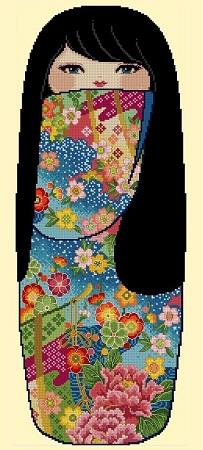 click here to view larger image of Pretty Kokeshi Doll 02 - Mariko (chart)