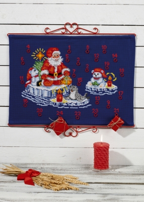 click here to view larger image of Santa Claus Advent Calendar (counted cross stitch kit)