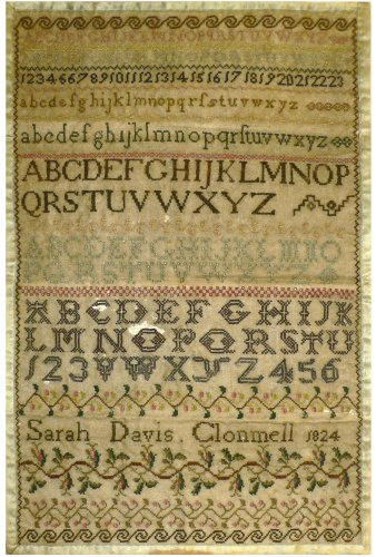 click here to view larger image of Sarah Davis Clonmel 1824 Reproduction Sampler (chart)