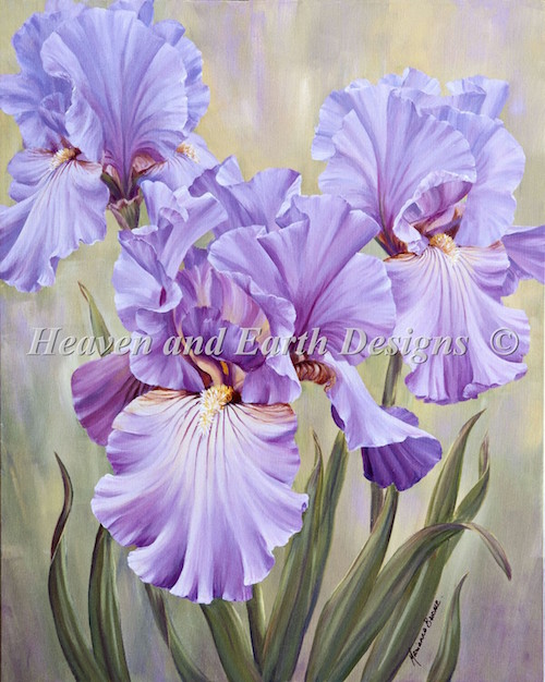 click here to view larger image of Mini Mauve Irises (chart)