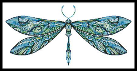 click here to view larger image of Dragonfly - Blue (chart)