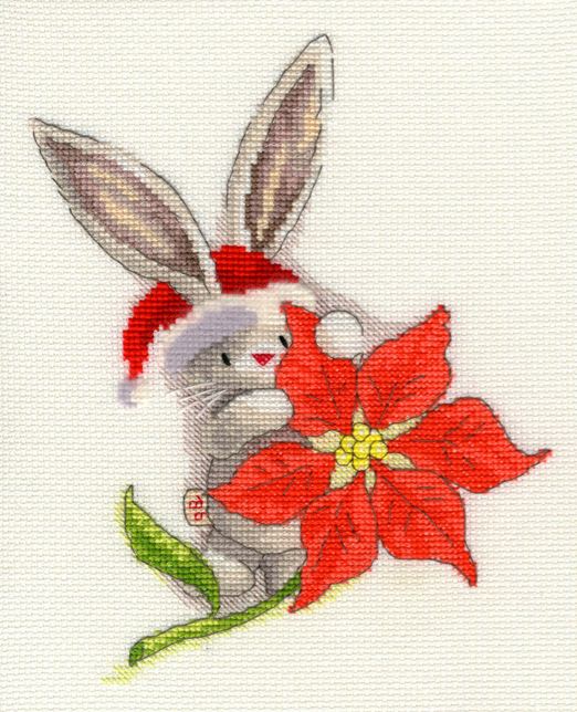 click here to view larger image of Poinsettia (counted cross stitch kit)