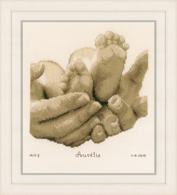 click here to view larger image of Baby Feet (counted cross stitch kit)