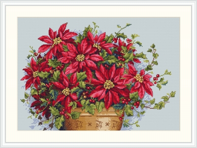 click here to view larger image of Poinsettia (counted cross stitch kit)