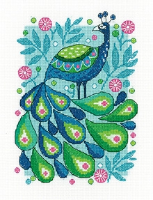 click here to view larger image of Peacock (counted cross stitch kit)