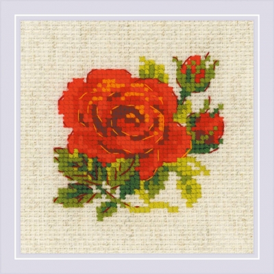 click here to view larger image of Red Rose (counted cross stitch kit)