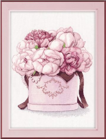 click here to view larger image of Tender Peonies (counted cross stitch kit)