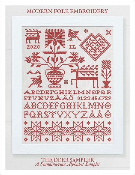 click here to view larger image of Deer Sampler - A Scandinavian Alphabet Sampler (chart)