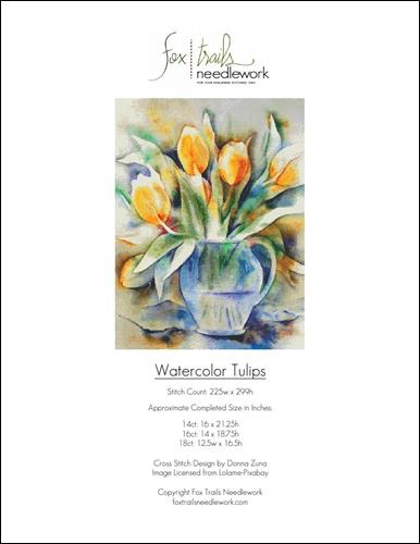 click here to view larger image of Watercolor Tulips (chart)