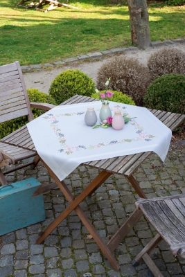 click here to view larger image of Flowers  and Leaves Table Cloth (printed linen)