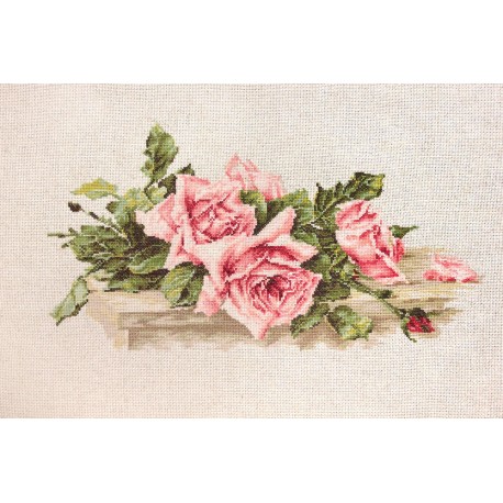 click here to view larger image of Pink Roses (counted cross stitch kit)