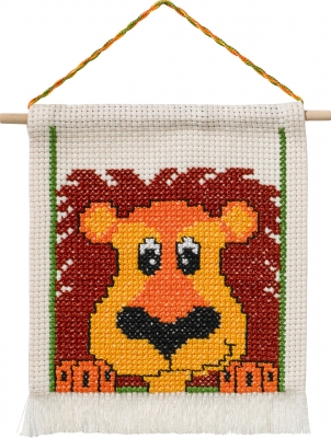 click here to view larger image of My First Kit - Lion (counted cross stitch kit)