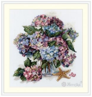 click here to view larger image of Hydrangea (counted cross stitch kit)