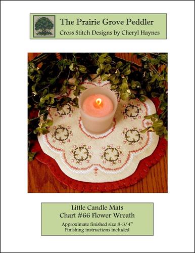 click here to view larger image of Little Candle Mats- Flower Wreath (chart)