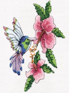 click here to view larger image of Hummingbird (counted cross stitch kit)