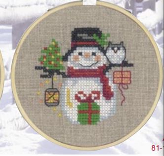 click here to view larger image of Snowman (counted cross stitch kit)