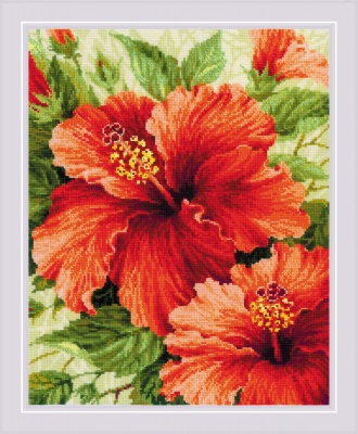 click here to view larger image of Hibiscus (counted cross stitch kit)