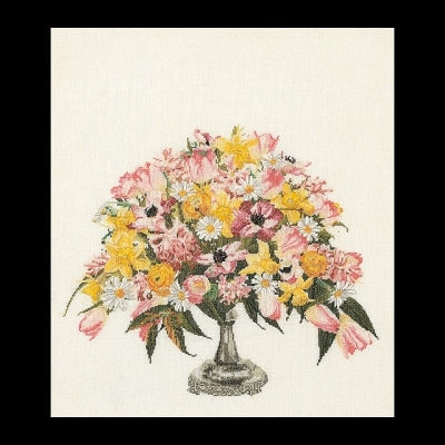 click here to view larger image of Spring Flowers (counted cross stitch kit)