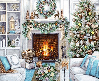 click here to view larger image of Christmas Interior (counted cross stitch kit)