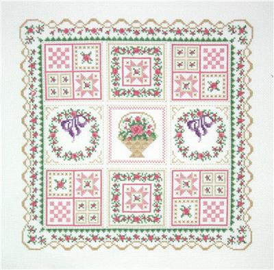 click here to view larger image of Rose Garland Quilt Sampler - Linda Bird (chart)