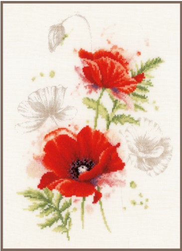 click here to view larger image of Poppies (counted cross stitch kit)