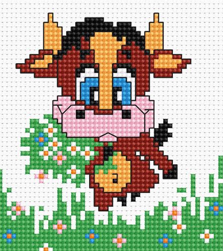 click here to view larger image of Cow (counted cross stitch kit)