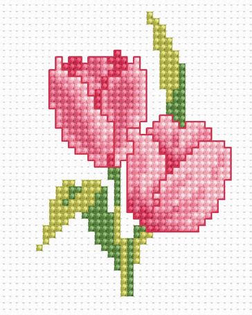 click here to view larger image of Tulips (counted cross stitch kit)