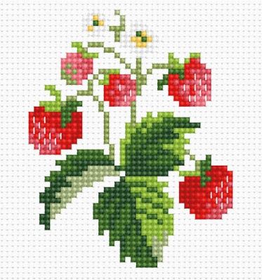 click here to view larger image of Strawberries  (counted cross stitch kit)