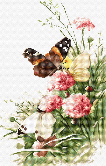 click here to view larger image of Butterflies in the Field (counted cross stitch kit)