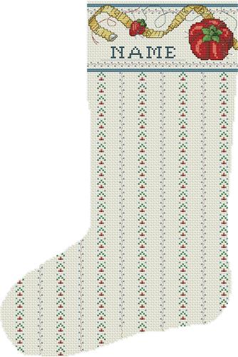 click here to view larger image of Seamstress Cuff Heirloom Stocking (chart)