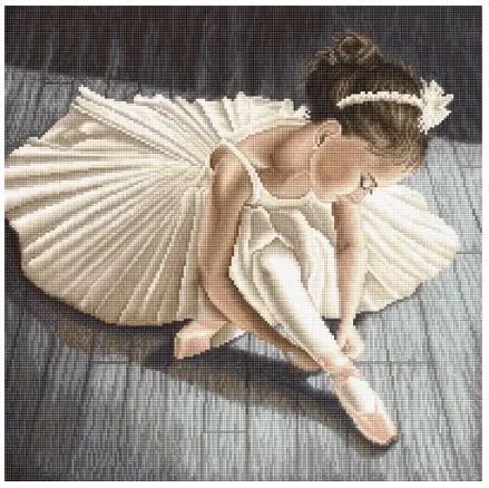 click here to view larger image of Little Ballerina Girl  (counted cross stitch kit)