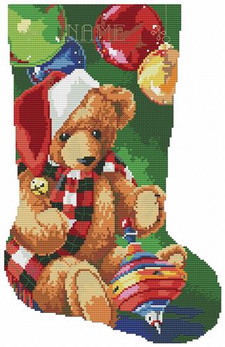 click here to view larger image of Santa Bear Stocking (chart)