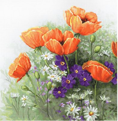 click here to view larger image of Poppies (counted cross stitch kit)