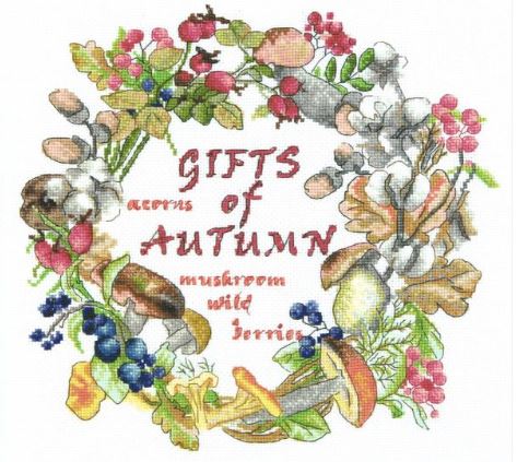 click here to view larger image of Gifts of Autumn (counted cross stitch kit)