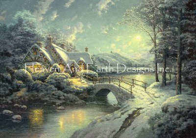 click here to view larger image of Christmas Moonlight - Thomas Kinkade (chart)