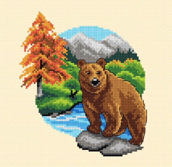 click here to view larger image of Bear (counted cross stitch kit)