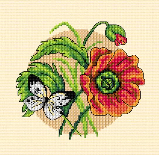 click here to view larger image of Poppies  (counted cross stitch kit)