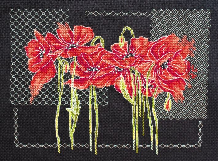 click here to view larger image of Poppies (counted cross stitch kit)