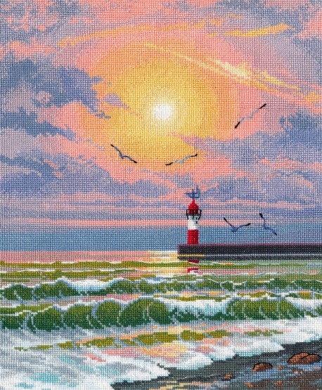 click here to view larger image of Lighthouse (counted cross stitch kit)